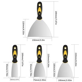 Xiaomoyu 4 Stcke Spachtel Set, Fl?chenspachtel Trockenbau Werkzeug, Edelstahl Malerspachtel mit Kunststoffgriff, Putty Messer Spachtel, Schaber Palettenmesser Kratzer(1,5 Zoll; 3 Zoll; 4 Zoll; 6 Zoll)