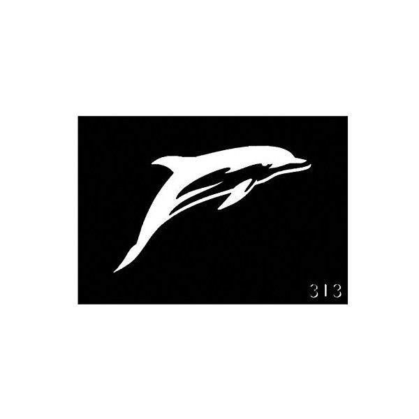 Pochoir pour le Corps format 3'' X 4'' #313 Dauphin