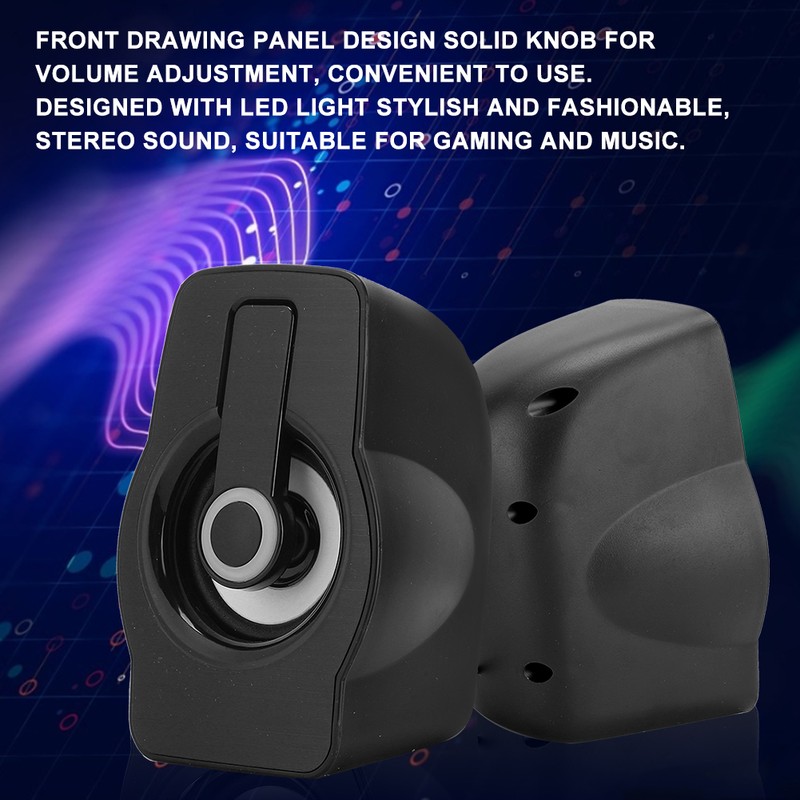 FT-185 Mini USB LED Speaker Portable Loudspeaker Music Player for