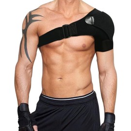 ZEXIJOW Shoulder Brace, Shoulder Support, Lightweight Neoprene Shoulder Brace with Adjustable Fasteners to Relieve Shoulder Pain, for Left or Right Shoulder, M