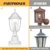 PARTPHONER Dusk to Dawn White Outdoor Post Light with Pier