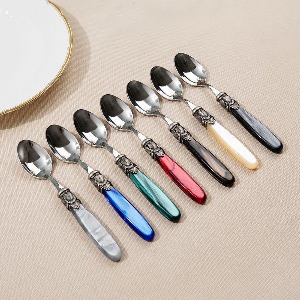 D&amp;D Roma Coffee Spoon Choose 1, Brown Pearl R566 /
