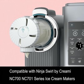 4 Pack Pints for Ninja NC700 NC701 Series Swirl Soft Serve Ice Cream Machine& Soft Serve Ice Cream Maker, BPA-Free & Dishwasher Safe