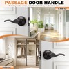Probrico Wave Shape Passage Door Lever Oil Rubbed Bronze Keyless