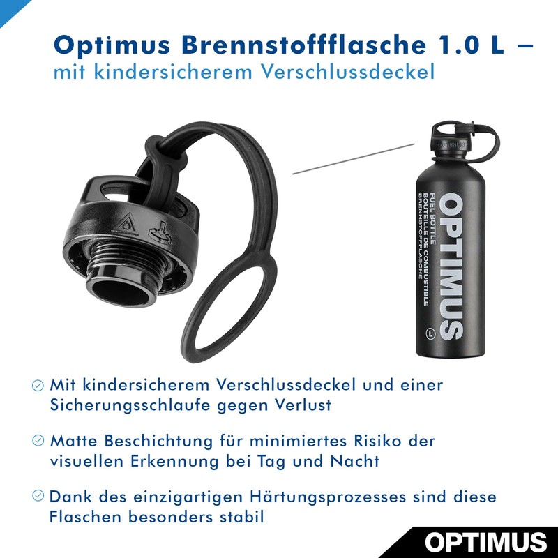 Optimus Fuel Bottle 1.0 L for Camping Stoves with Liquid
