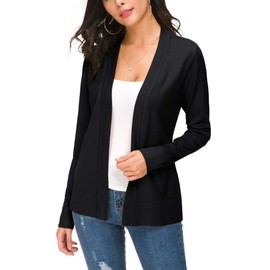 Exchic women's long-sleeved thin casual knitted jacket, lightweight cardigan - m