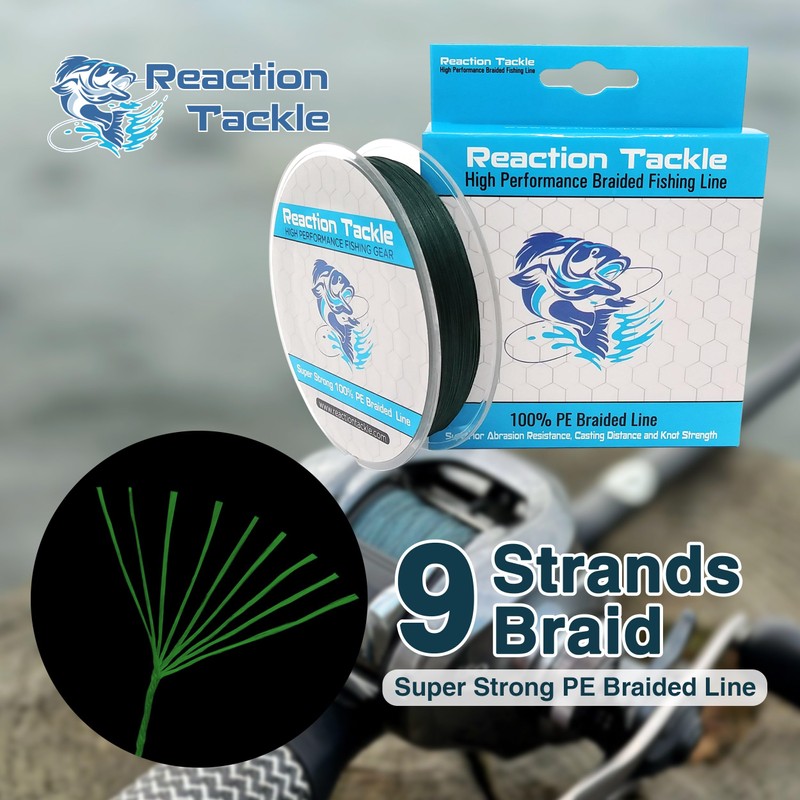 Reaction Tackle RT 9 Strand - Fluoro Green 30LB 300yds
