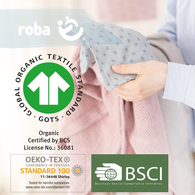 roba Organic Set of 5 Wash Cloths 'Lil Planet' Frosty