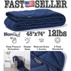 BlanQuil Genuine Blanquil 12lbs Weighted Blanket, Navy - Decreased Anxiety
