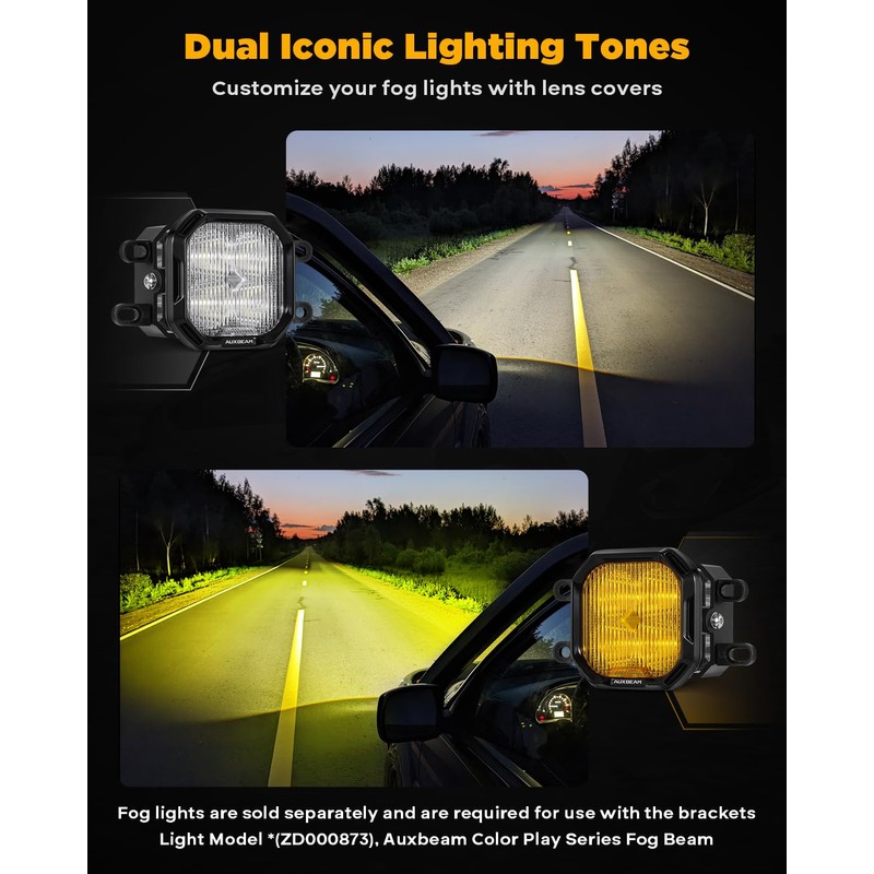 Auxbeam Color Play Series Fog Light Mounting Brackets, for Lexus