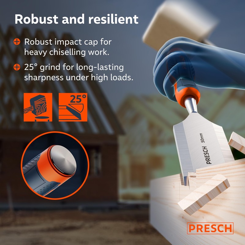 Presch Wood Chisel 50mm - Perfectly Polished for immediate use