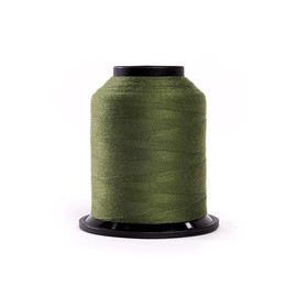 Finesse Thread Solid Colors | 100% Polyester, 3ply, 50wt | Thread Cones | 100% Polyester Thread for Quilting and Sewing (Moss, 1,100 Yards)