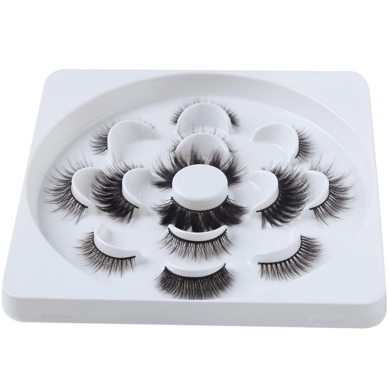 7 Pairs of 3D False Eyelashes, 6D Natural Thick Handmade
