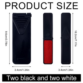 4 Pcs Foldable Portable Mini Reusable Travel Size Pocket Lint Brush, Clothes Brush Lint Remover Sofa Plush Toys Pet Hair Fluff Clean Tool
