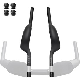 JOXVIZX Carbon Bicycle TT Arm Rest Handlebar Aero Bars Handlebar Extension Triathlon Trial Bike Cycling Parts for MTB Mountain Bike and Road Bike- Black Matt - Colour: With hole