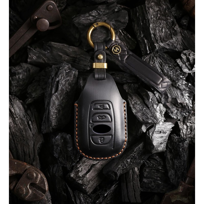 TECART Key fob Cover case with Keychain Leather Key case