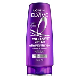 L'Oréal Paris Elvive Collagen Lifter Acondicionador Redensificador de Fibra, Reconstruye la Densidad de la Masa Capilar, para un Cabello con más Cuerpo y 12X más Suave desde el 1er uso*, 680 ml