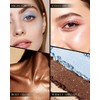 Glacier Blue Glitter Eyeshadow Palette, Single Metallic Shimmer Eye Shadow