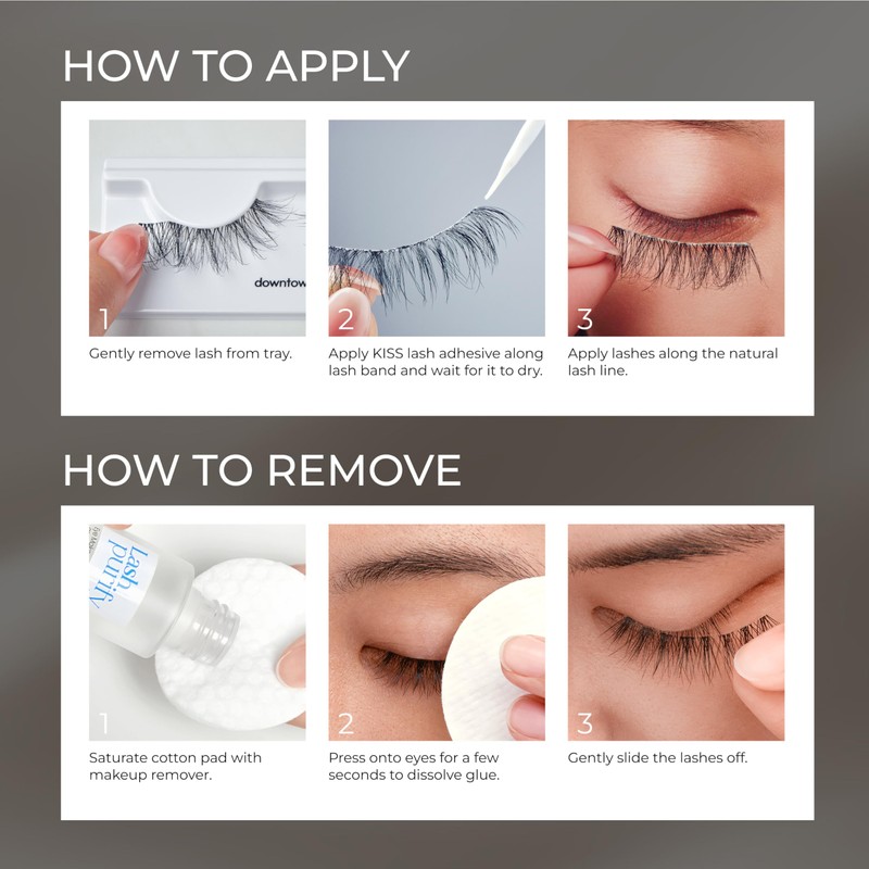 KISS Triple Push-Up, False Eyelashes, 'Babydoll', 12mm-14mm, Includes 4 pairs