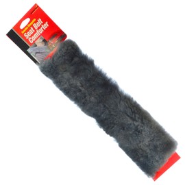 Allison 54-1297 Genuine Sheepskin Seat Belt Comforter - Gray, 1 Pack