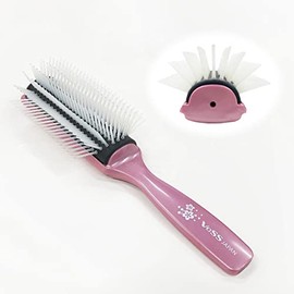 Vess Japan-made Professional Blow Brush made by commercial manufacturer, Hairdresser's 9 Rows C-15 (Sakura)