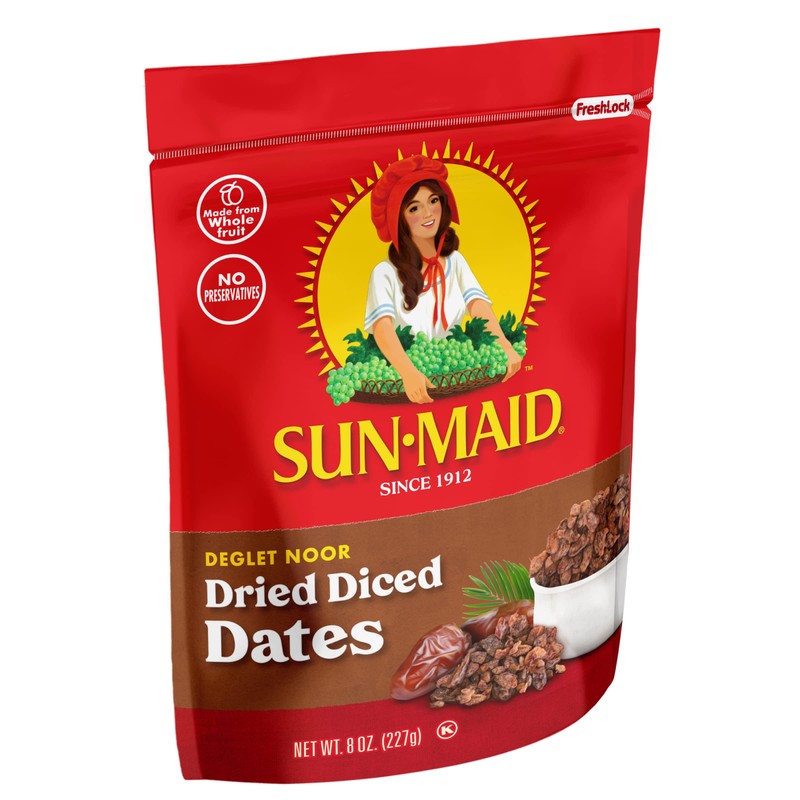 Sun-Maid California Chopped Dates | Resealable Bag | 8 Ounce