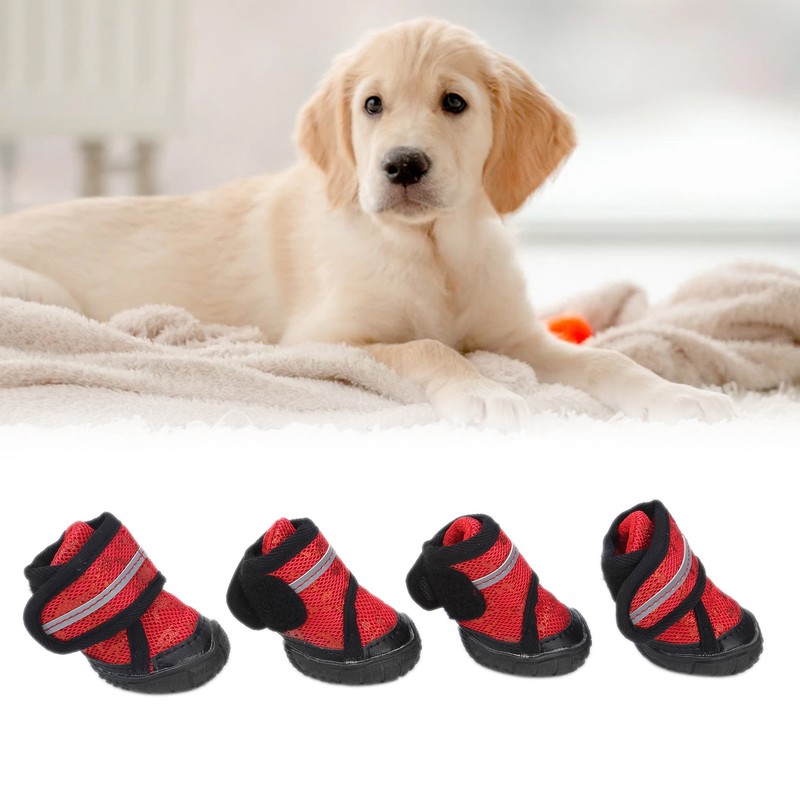 Pet Shoes Adjustable AntiSlip Outdoor Dog Boots for Small Medium