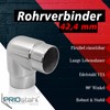 PRIOstahl Round Elbow Pipe Connector Plug Fitting Corner Connector Round