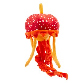 Zappi Co 100% Recycled Plush Jellyfish Orange Toy (33cm Height) Stuffed Soft Cuddly Eco Friendly animals Collection For New Born Child First kid