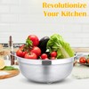 Colander Stainless Steel, Onader Kitchen Colander with Handle, Metal Micro-Perforated