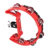 Tambourine Single Row Metal Jingle Bells Handheld Percussion Drum Instrument