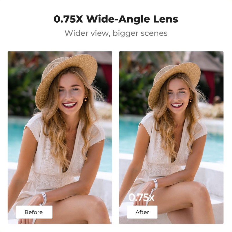 K&F CONCEPT Magnetic Wide Angle Lens & 1/4 Black Diffusion