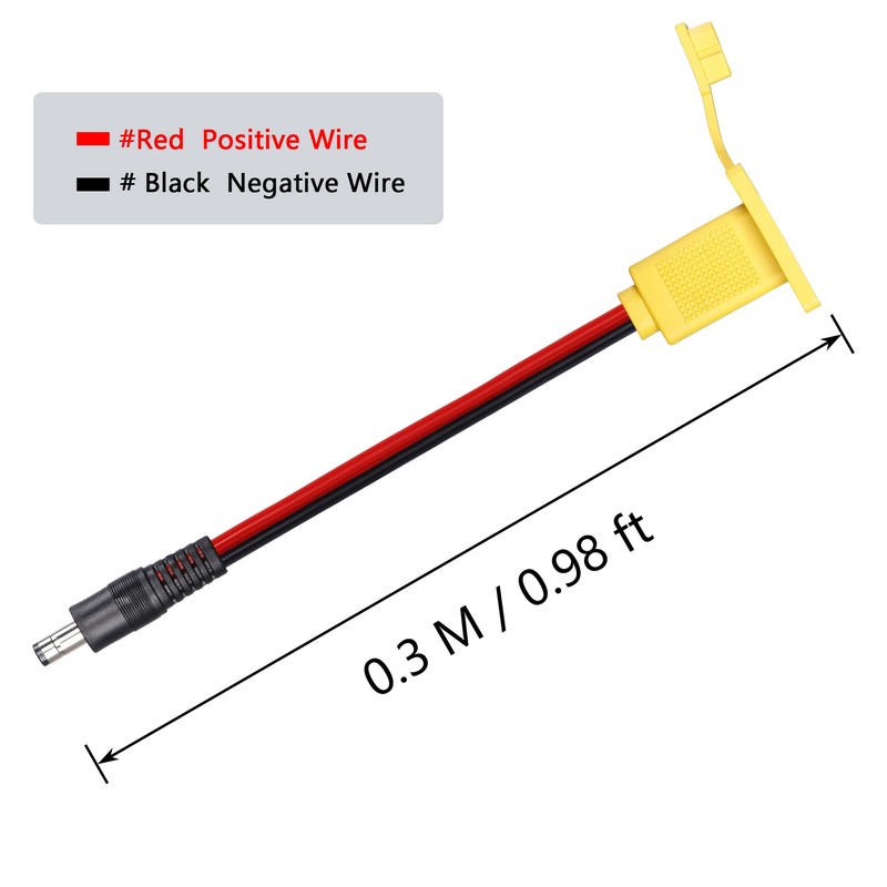 CERRXIAN 14AWG XT60 Male to DC 5.5 mm x 2.1