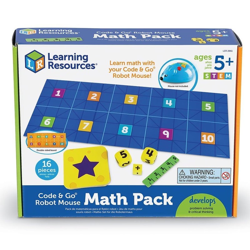 Learning Resources Pacchetto di Matematica del Topolino Robot Code &