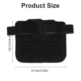 KFHENSOMR Gym Hand Grips Pads, 2pcs Palm Protection for Powerlifting Grips, Fitness Cross Training Hand Support, Lifting Grip Weight Gloves fot Exercise Training Fitness Cycling (Black)