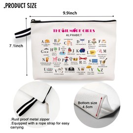 RBAFAO TV Show Gift Grilr Makeup Bag, Inspired Cosmetic Bag Luke Fans Gift Makeup Zipper Pouch Bag, Makeup Bag Birthday Gifts for Women Friends Sister(Girls Alphabet)