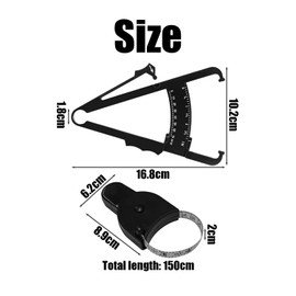 1 Piece Body Fat Caliper and 1 Piece Tape Measure, Fat Measuring Tool, Body Measuring Ruler, Body Fat Analyzer