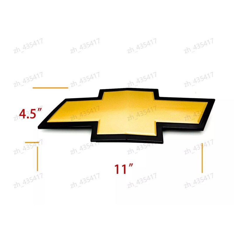 AUTO Front Bowtie Emblem Gold Black Fit 2011-2014 Silverado 2500HD