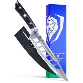 Dalstrong Vegetable 8" Chef Knife - Gladiator Series Elite - Forged High Carbon German Steel - Full Tang - Black G10 Handle - w/Sheath Cover - Kitchen Cooking Knife - NSF Certified