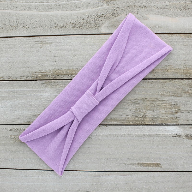 My Lello Light Pink Jersey Cotton Knit Headbands - Child