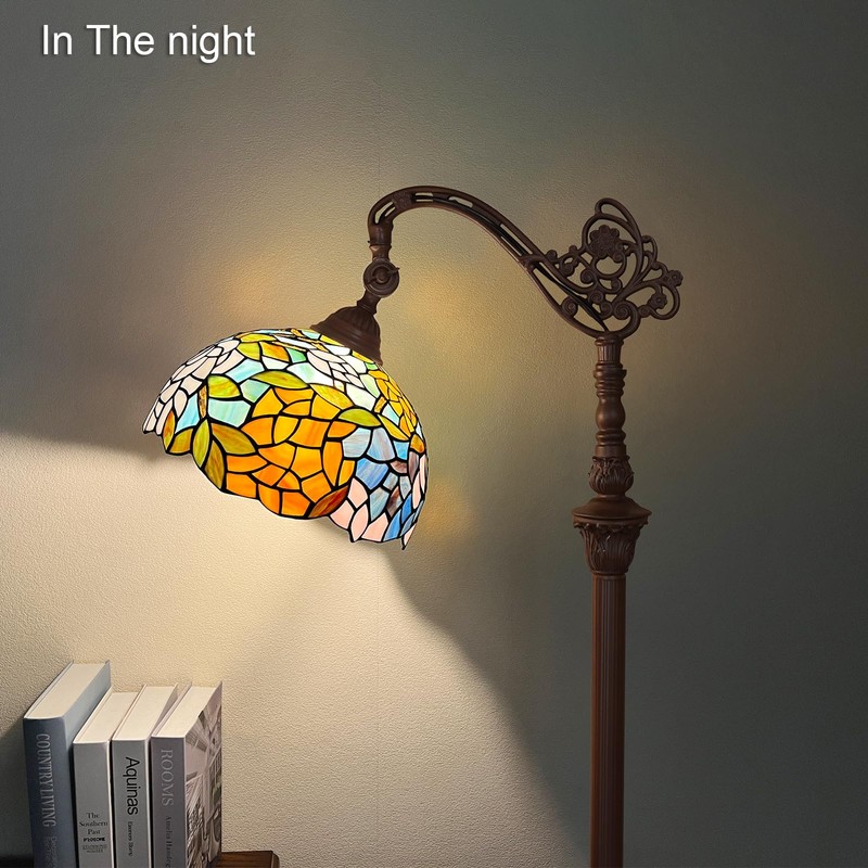 Capulina Tiffany Floor Lamp 62 Inches Tall Wisteria Style Stained