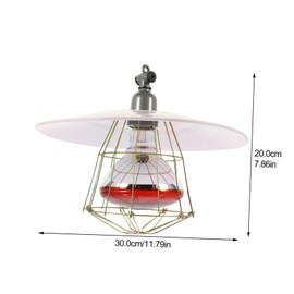 Toddmomy 1pc Box Heat Lamp Outdoor Rabbit Cage Heater Livestock Brooder Lamp Pets Chicken Coop Heater Fixture Cages Livestock Lamp Reptisoil Pig Chauffante Tank Pet Accessories Metal White