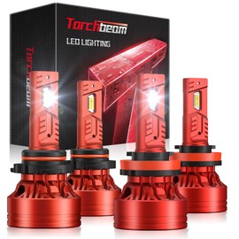 Torchbeam 9005 H11 Fog Lights Combo 120000LM, 2025 Upgraded HB3 H9 H8 Combo Fog Light for Powersports, Real 1:1 Mini Size Plug N Play, Pack of 4