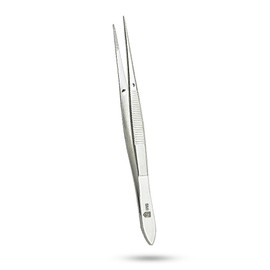 SMI - 13 cm Straight Tweezers Anatomical Rustproof Stainless Steel Hobby Tweezers Serrated Tip DIY Craft Precision Tweezers