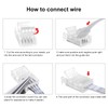 VIPMOON 5Pcs 4Pin 10mm LED Strip Connector kit and 32.8ft