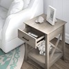 Bush Furniture Key West End Table with Storage Small End
