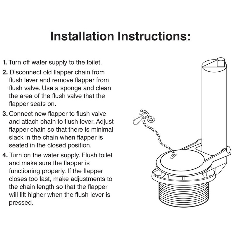 PlumbCraft by Waxman Toilet Flapper Replacement - Fits 3-inch Flush