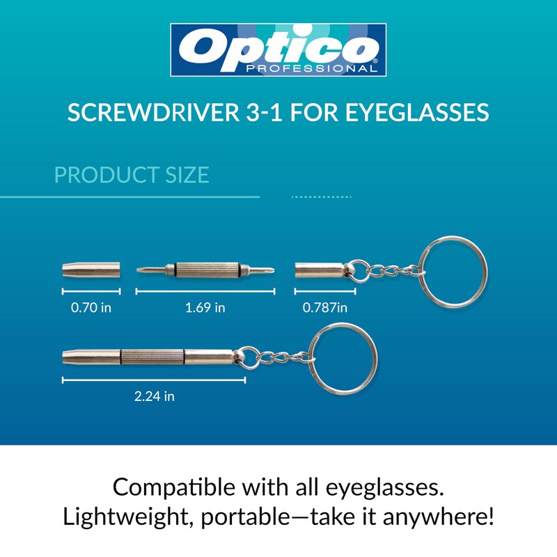 Optico Glasses Repair Kit, Mini Screwdriver Set for Eyeglass and