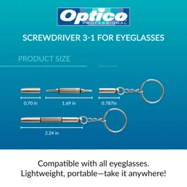 Optico Glasses Repair Kit, Mini Screwdriver Set for Eyeglass and Watch Repair (Combo)