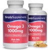 Omega 3 1000mg| 360 Capsules | Up to 4 months of Benefits | SimplySupplements